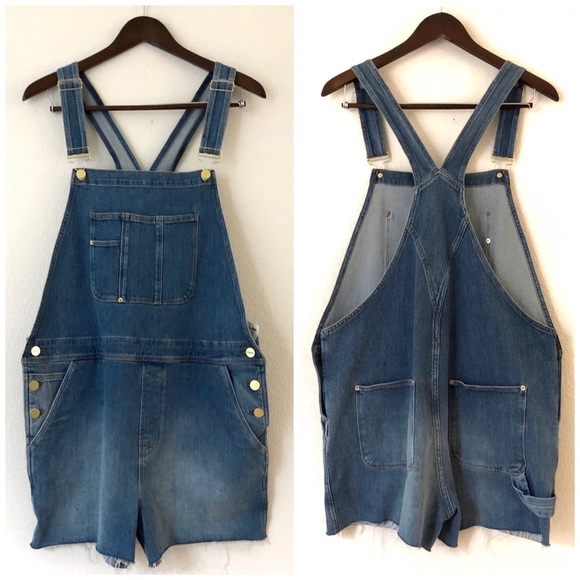 NWT Frame Le Garcon Cutoff Short Overalls - Picture 5 of 8